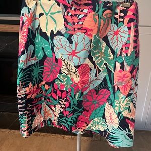 Talbots size 12 leaf pattern colorful skirt